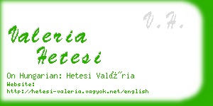 valeria hetesi business card